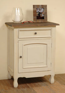 Sunset Trading Cottage Two Tone Storage Chest | Silvermink/Raftwood Brown Solid Wood | Fully Assembled  End Table