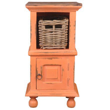 Load image into Gallery viewer, Sunset Trading Cottage End Table with Basket | Coral/Raftwood Brown Solid Wood | Fully Assembled