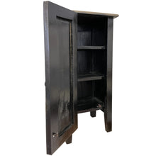 Load image into Gallery viewer, Sunset Trading Cottage 1 Door Accent Cabinet | Distressed Black/Savage Brown Solid Wood | Fully Assembled Cupboard