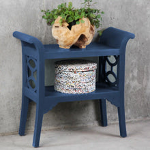 Load image into Gallery viewer, Sunset Trading Cottage Blue Accent Table Console | Navy Blue Solid Wood | Fully Assembled Server