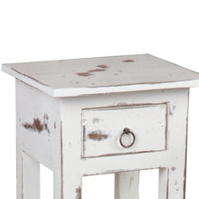 Load image into Gallery viewer, Sunset Trading Cottage Narrow Side End Table | Heavy Distressed White Solid Wood | Fully Assembled Small Nightstand