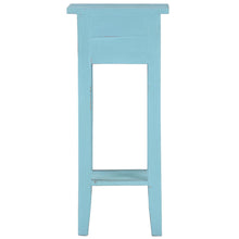 Load image into Gallery viewer, Sunset Trading Cottage Narrow Side End Table | Beach Blue Solid Wood | Fully Assembled Small Nightstand