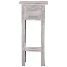 Load image into Gallery viewer, Sunset Trading Cottage Narrow Side End Table | Distressed Light Grey Solid Wood | Fully Assembled Small Nightstand