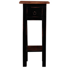 Load image into Gallery viewer, Sunset Trading Cottage Narrow Side End Table | Antique Black/Raftwood Solid Wood | Fully Assembled Small Nightstand