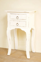 Load image into Gallery viewer, Sunset Trading Cottage Side End Table | Distressed White Solid Wood | Fully Assembled