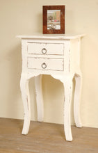 Load image into Gallery viewer, Sunset Trading Cottage Side End Table | Distressed White Solid Wood | Fully Assembled