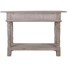 Load image into Gallery viewer, Sunset Trading Cottage Console Table | Natural Limewash Solid Wood | Fully Assembled Sideboard
