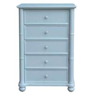 Sunset Trading Cool Breeze 5 Drawer Bedroom Chest | Beach Blue | Fully Assembled