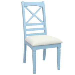 Sunset Trading Cool Breeze Computer Desk and Chair | Vanity | Beach Blue | Fully Assembled