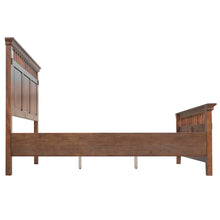 Load image into Gallery viewer, Sunset Trading Mission Bay Queen Bed | Amish Brown Solid Wood | Panel Headboard and Footboard
