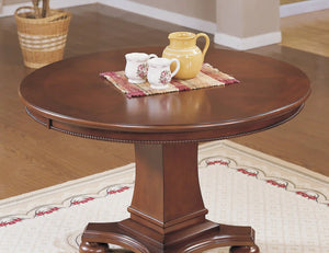 Sunset Trading Bellagio 48" Round Dining and Poker Table | Reversible Game Top | Brown Cherry Wood | Seats 6