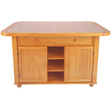 Load image into Gallery viewer, Sunset Trading Light Oak Kitchen Island | Terracotta Rose Tile Top
