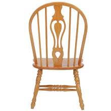 Load image into Gallery viewer, Sunset Trading Oak Selections Keyhole Windsor Dining Chair | Light Oak | Set of 2