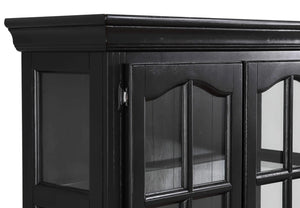 Sunset Trading Black Cherry Selections Keepsake Buffet and Lighted Hutch | Antique Black and Cherry