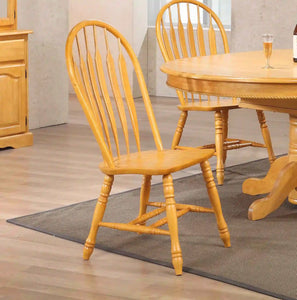 Sunset Trading Oak Selections Comfort Back Dining Chair | Light Oak | Set of 2