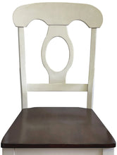 Load image into Gallery viewer, Sunset Trading Andrews Napoleon Barstool | Antique White and Chestnut Brown | Set of 2