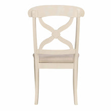 Load image into Gallery viewer, Sunset Trading Andrews Dining Chair | Antique White with  Chestnut Brown Seat | Set of 2