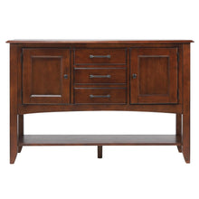Load image into Gallery viewer, Sunset Trading Andrews Sideboard with Large Display Shelf | 3 Drawers 2 Storage Cabinets | Chestnut Brown