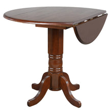 Load image into Gallery viewer, Sunset Trading Andrews 42&quot; Round Extendable Drop Leaf Pub Table | Chestnut Brown | Seats 4