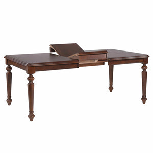 Sunset Trading Andrews 5 Piece 76" Rectangular Extendable Dining Set | Butterfly Leaf Table | Chestnut Brown | Seats 8