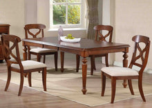 Load image into Gallery viewer, Sunset Trading Andrews 5 Piece 76&quot; Rectangular Butterfly Extendable Dining Set | Chestnut Brown | Seats 8