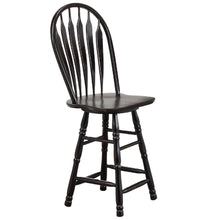 Load image into Gallery viewer, Sunset Trading Black Cherry Selections 30&quot; Swivel Barstool | Pub Height Stool | Antique Black