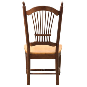 Sunset Trading Oak Selections Allenridge Dining Chair | Nutmeg Brown and Light Oak | Set of 2 
