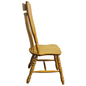 Sunset Trading Oak Selections Aspen Dining Chair | Light Oak | Set of 2