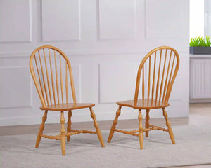 Sunset Trading Oak Selections Windsor Spindleback Dining Chair | Light Oak