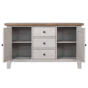 Sunset Trading Country Grove Buffet | Distressed Gray and Brown Wood