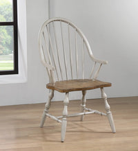 Load image into Gallery viewer, Sunset Trading Country Grove Windsor Dining Chair with Arms| Distressed Gray and Brown Wood