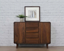 Load image into Gallery viewer, Sunset Trading Mid Century Server | 4 Drawers and 2 Storage Cabinets