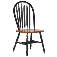 Load image into Gallery viewer, Sunset Trading Black Cherry Selections 5 Piece 60&quot; Oval Extendable Dining Set | Pedestal Table | 4 Arrowback Windsor Chairs | Seats 6