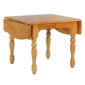 Sunset Trading Oak Selections 72" Rectangular Drop Leaf Extendable Dining Table | Light Oak | Seats 8