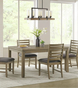 Sunset Trading Saunders Extension Dining Table | Brown Acacia Wood | Extendable Seats 6, 8