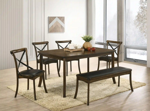 Furniture of America Marcan Transitional Rectangular Dining Table - IDF-3148T