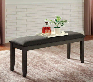 Furniture of America Larkridge Padded Bench - IDF-3153GY-BN