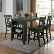 Load image into Gallery viewer, Furniture of America Larkridge 3-Shelf Counter Height Dining Table - IDF-3153GY-PT