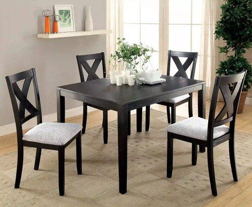 Furniture of America Cameron Transitional 5-Piece Solid Wood Dining Set - IDF-3175T-5PK