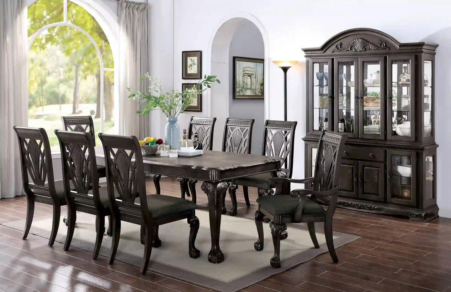 Furniture of America Nuna Traditional Extendable Dining Table - IDF-3185DG-T
