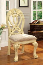 Load image into Gallery viewer, Furniture of America Beau Traditional Padded Side Chairs in White (Set of 2) - IDF-3186WH-SC