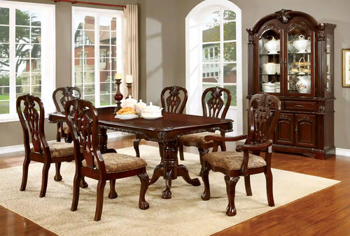 Furniture of America Clay Traditional 18-Inch Leaf Dining Table - IDF-3212T