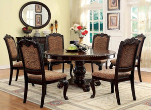 Furniture of America Bell Traditional Round Dining Table - IDF-3319RT