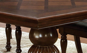 Furniture of America Jill Traditional 24-Inch Leaf Dining Table - IDF-3350T