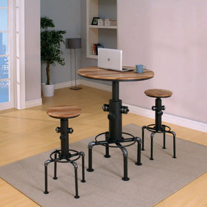 Furniture of America Ila Industrial Swivel Bar Stools (Set of 2) - IDF-3367BC