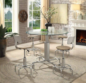 Furniture of America Conrad Industrial Height Adjustable Dining Table - IDF-3378RT