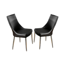 Load image into Gallery viewer, Furniture of America Eisen Contemporary Faux Leather Side Chairs in Black (Set of 2) - IDF-3384BK-SC