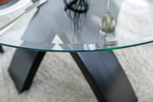 Load image into Gallery viewer, Furniture of America Hazmina Contemporary Glass Top Dining Table - IDF-3393RT
