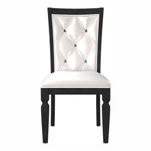 Load image into Gallery viewer, Furniture of America Morgen Contemporary Tufted Side Chairs in Black and Silver (Set of 2) - IDF-3452BK-SC