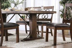 Furniture of America Paula Traditional Rectangular Dining Table - IDF-3465T